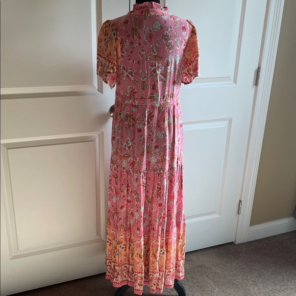Easel Floral Pink Maxi Dress Size Small - Picture 9 of 11